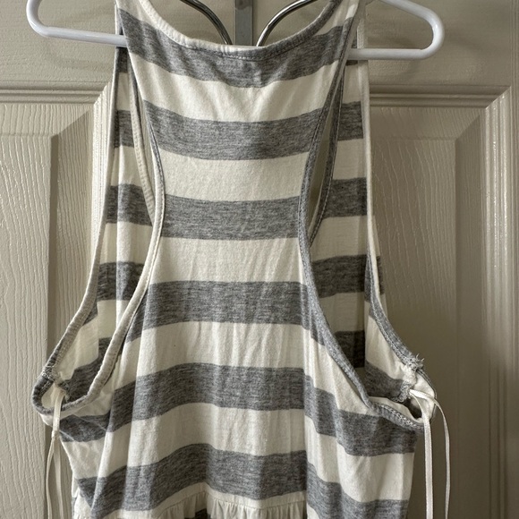 LC Lauren Conrad Gray and Cream Striped Dress - Picture 6 of 6